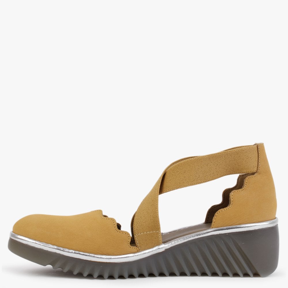 Lago Bumblebee & Silver Low Wedge Shoes