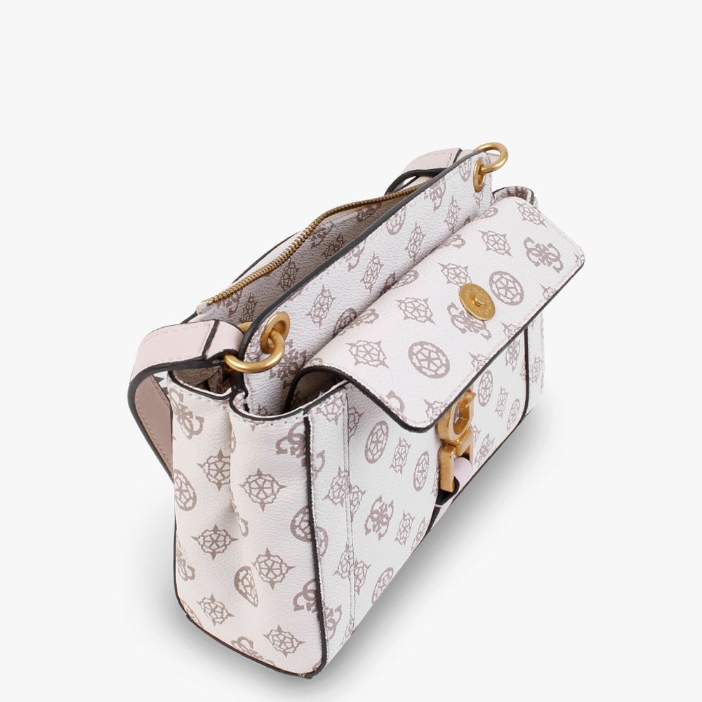 Briana Society Cream Logo Cross-Body Bag