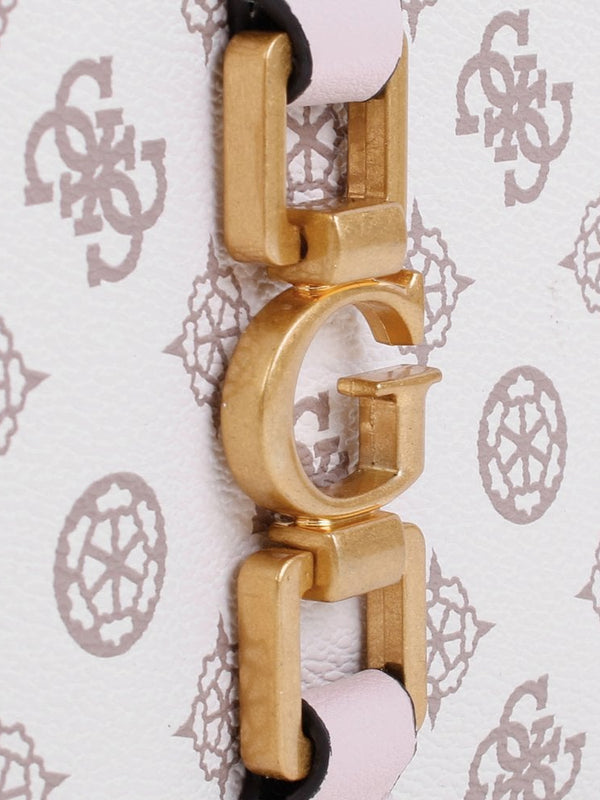 Briana Society Cream Logo Cross-Body Bag