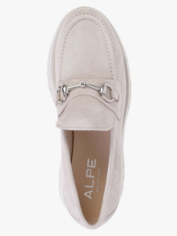 Wheat Light Grey Suede Chunky Loafers