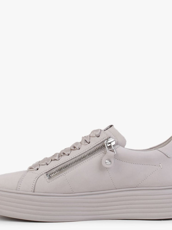 Wonder Grey Suede Zip Trainers