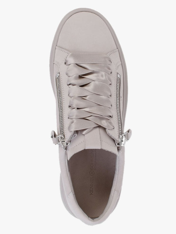 Wonder Grey Suede Zip Trainers
