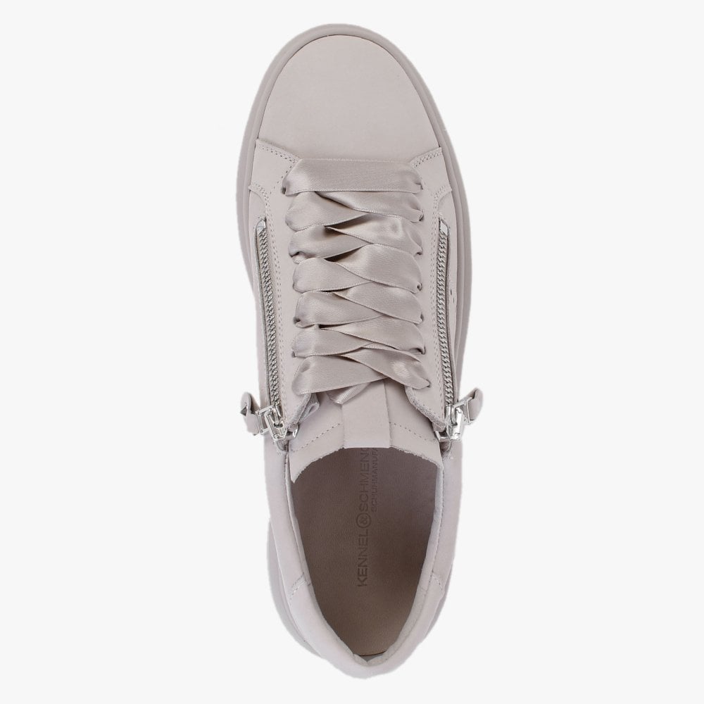 Wonder Grey Suede Zip Trainers