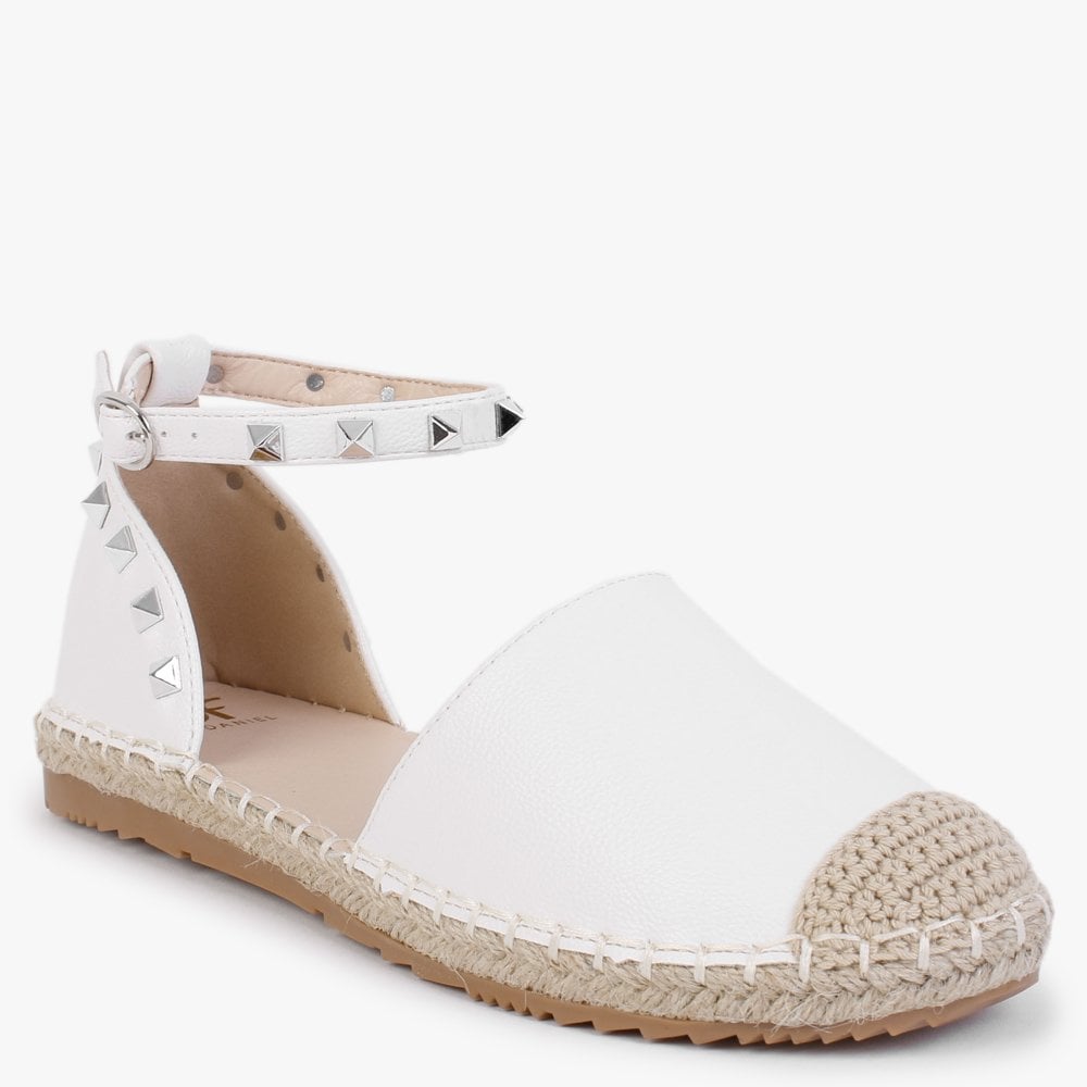 Cubette White Studded Espadrilles