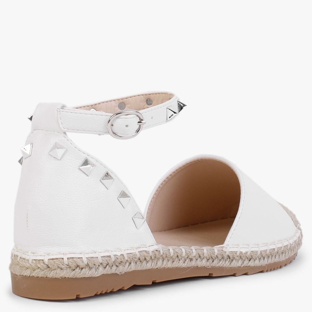 Cubette White Studded Espadrilles