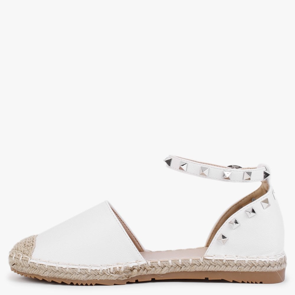 Cubette White Studded Espadrilles