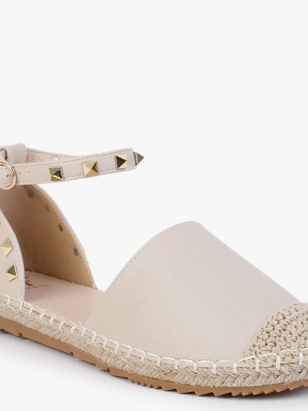Cubette Beige Studded Espadrilles