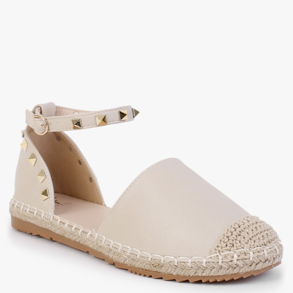Cubette Beige Studded Espadrilles