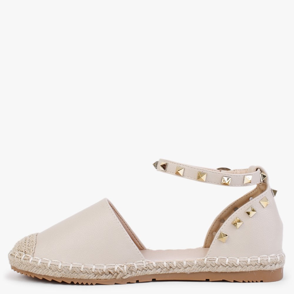 Cubette Beige Studded Espadrilles