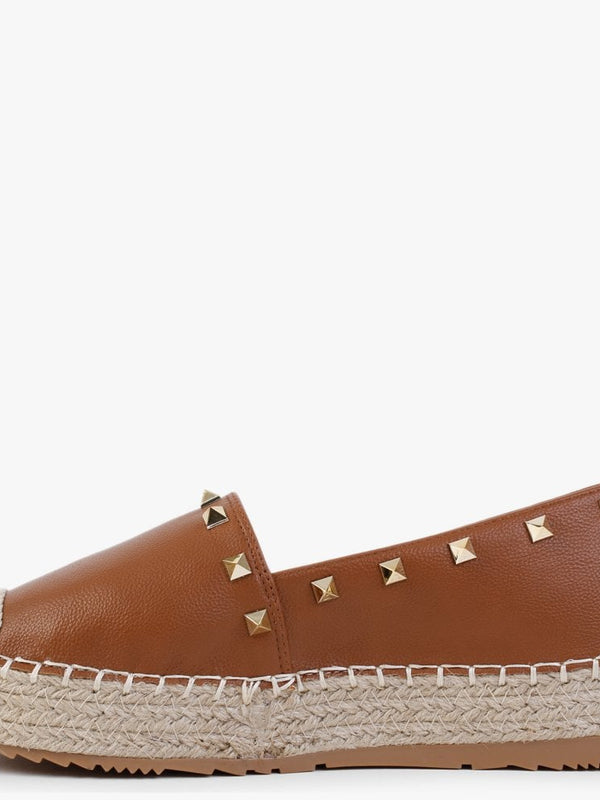 Cubby Tan Studded Espadrilles