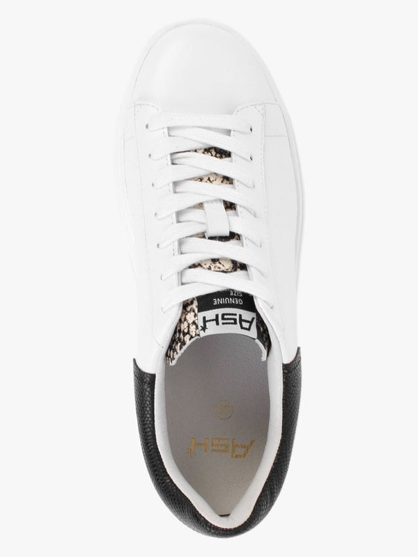 Moby White Roccia Black Leather Trainers