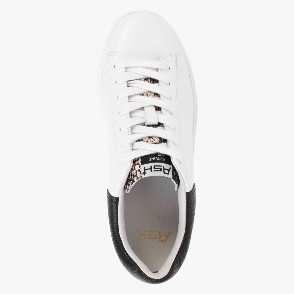 Moby White Roccia Black Leather Trainers