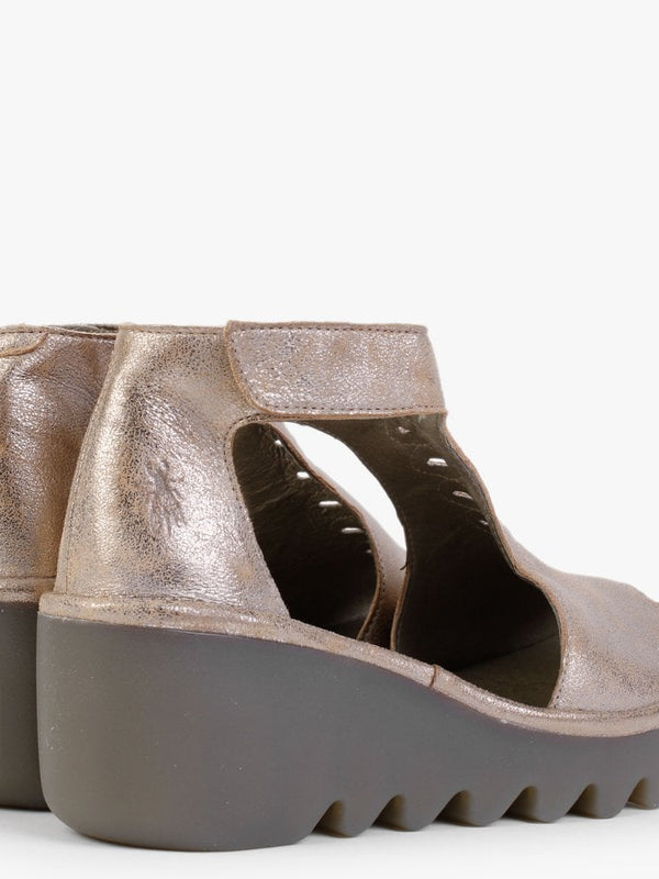 Bezo Cool Luna Leather Wedge Sandals
