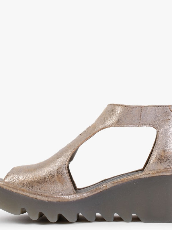 Bezo Cool Luna Leather Wedge Sandals