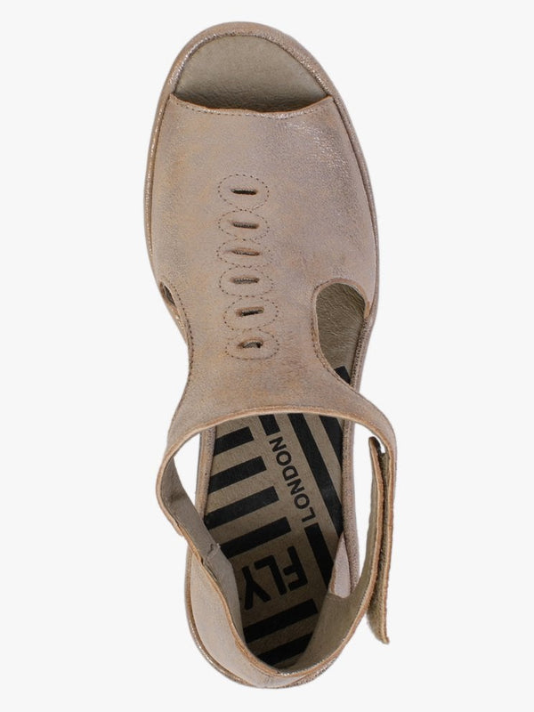 Bezo Cool Luna Leather Wedge Sandals