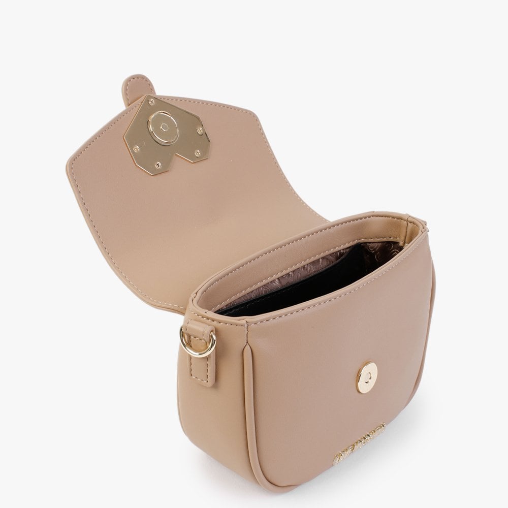 Lockie Heart Beige Cross-Body Bag