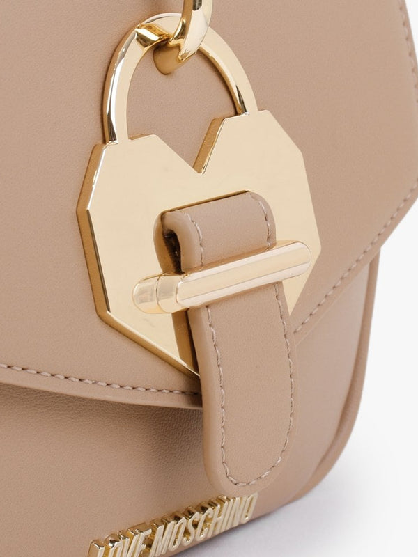 Lockie Heart Beige Cross-Body Bag