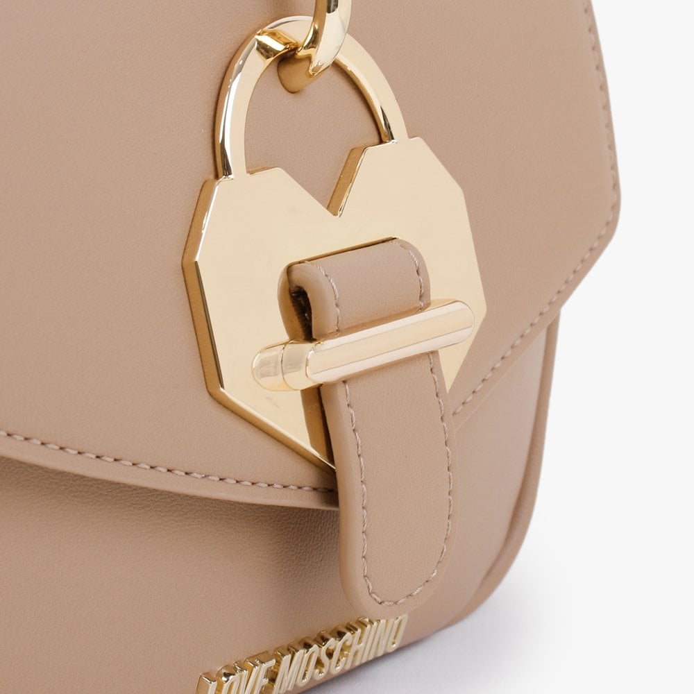 Lockie Heart Beige Cross-Body Bag