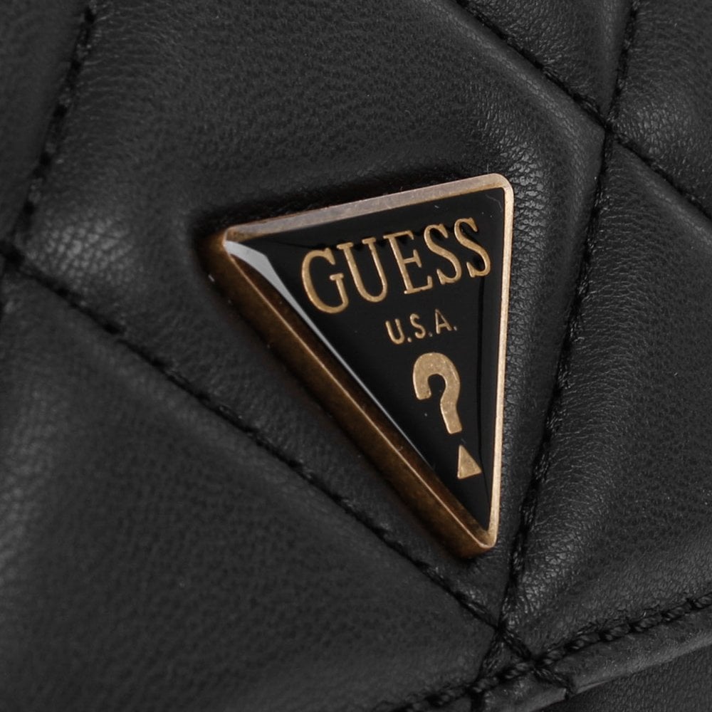 Cessily Quilted Convertible Black Bronze Tone Hardware Cross-Body Bag