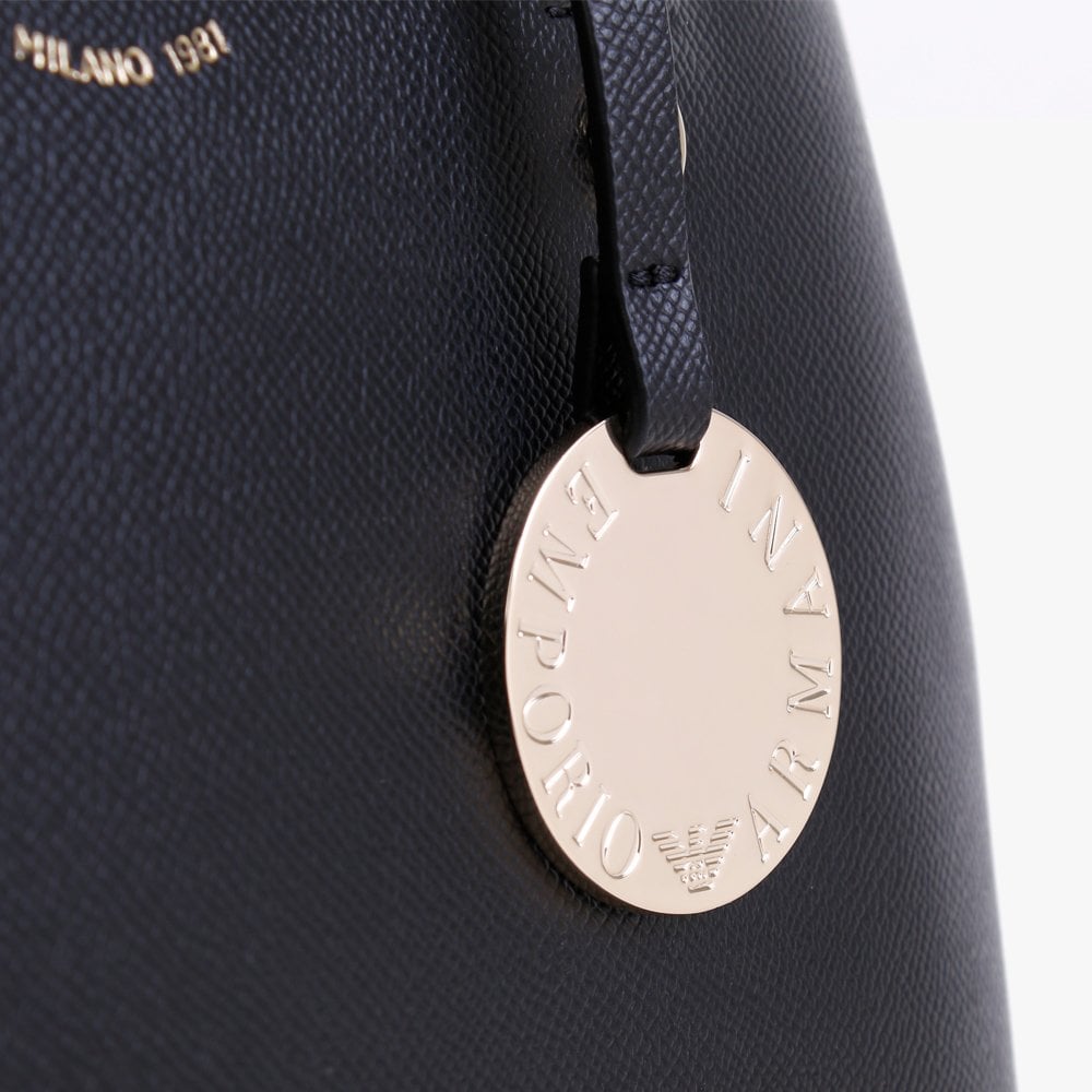 Roberta Black Pebbled Tote Bag