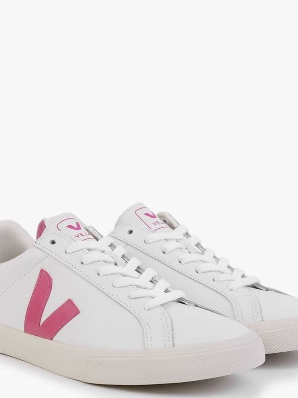 Esplar Logo Extra White Mia Leather Trainers