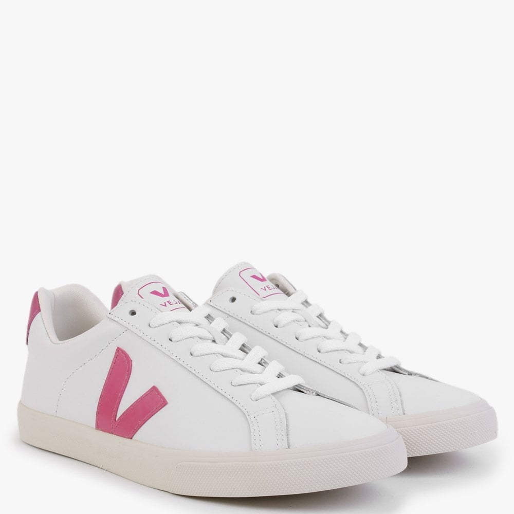 Esplar Logo Extra White Mia Leather Trainers