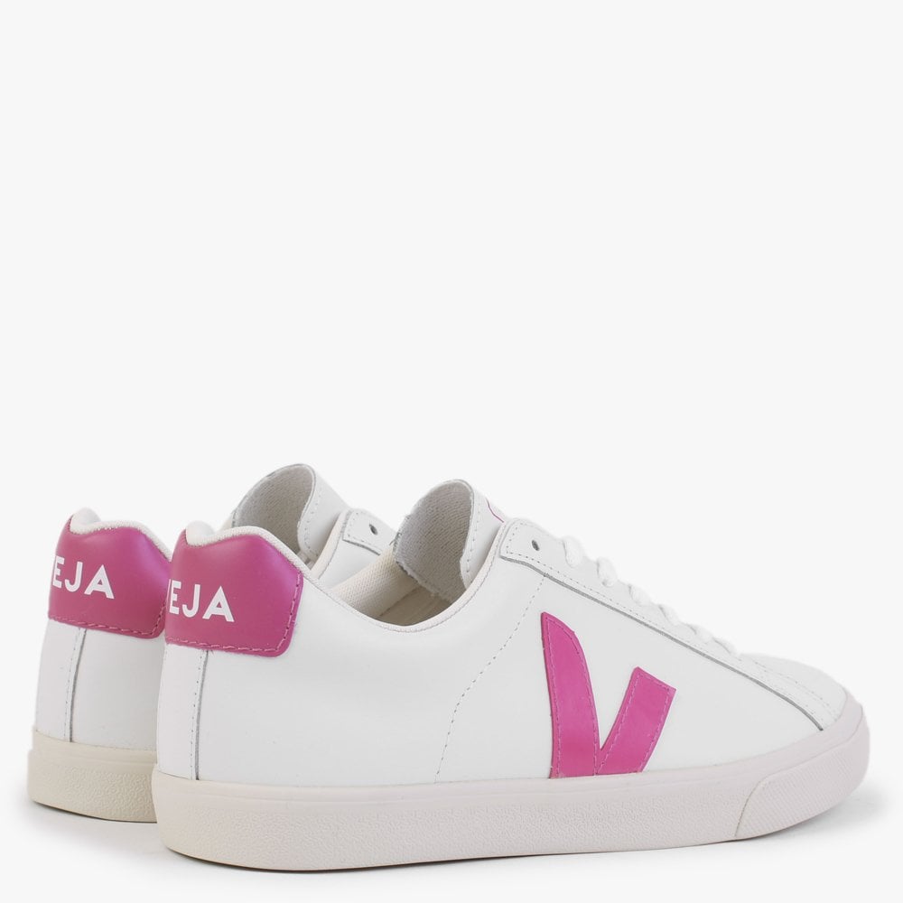 Esplar Logo Extra White Mia Leather Trainers