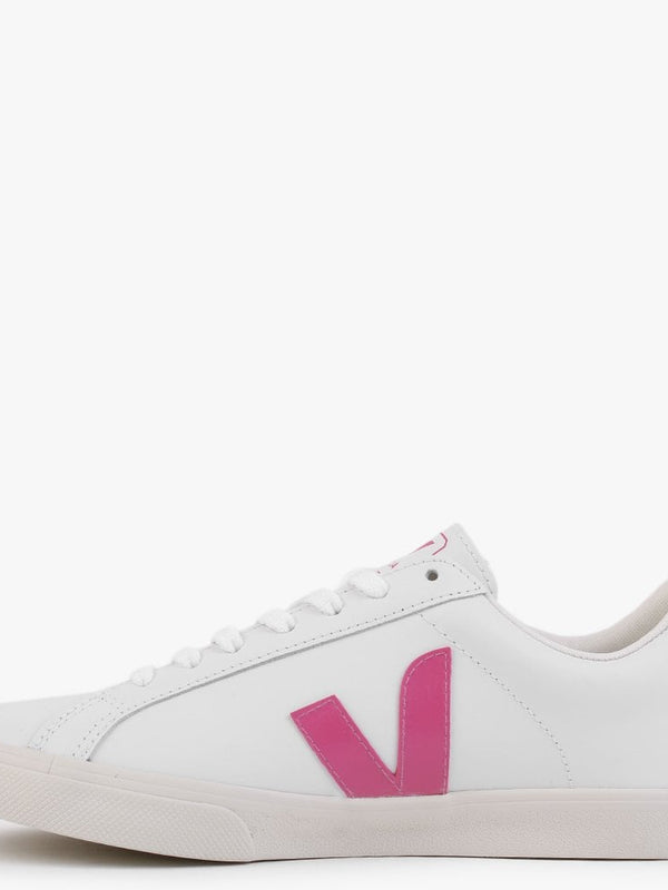 Esplar Logo Extra White Mia Leather Trainers