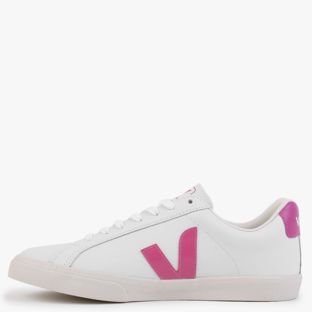 Esplar Logo Extra White Mia Leather Trainers