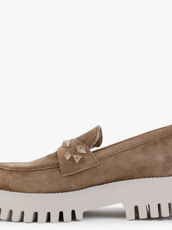 Floret Brown Suede Chunky Loafers