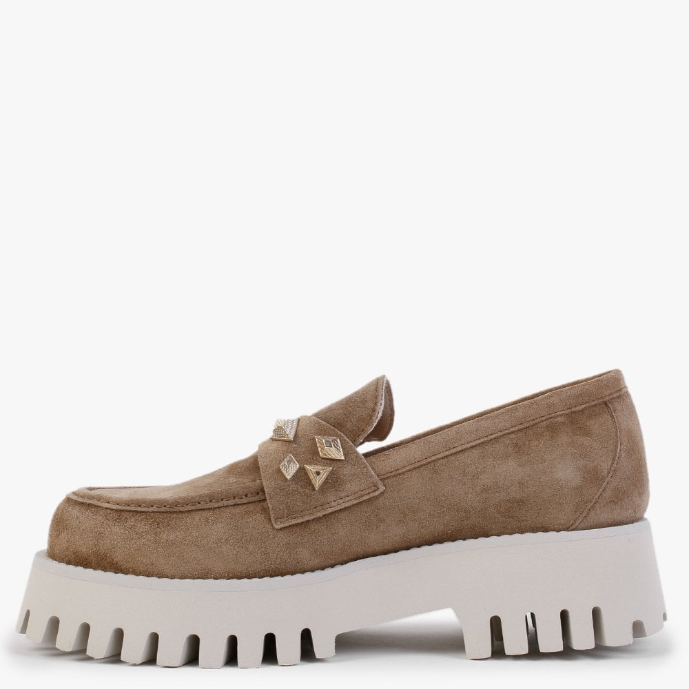 Floret Brown Suede Chunky Loafers