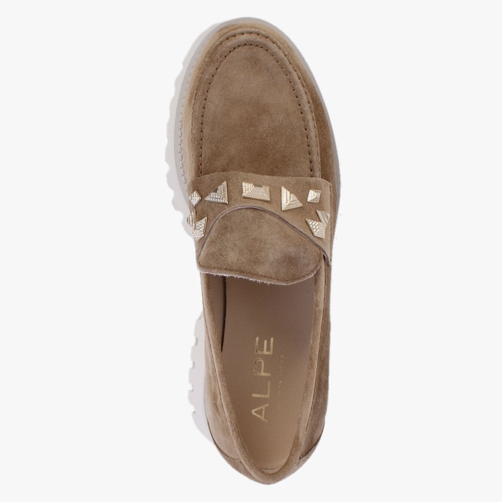 Floret Brown Suede Chunky Loafers