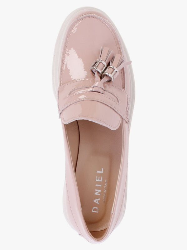 Nassel Pink Patent Leather Tassel Loafers