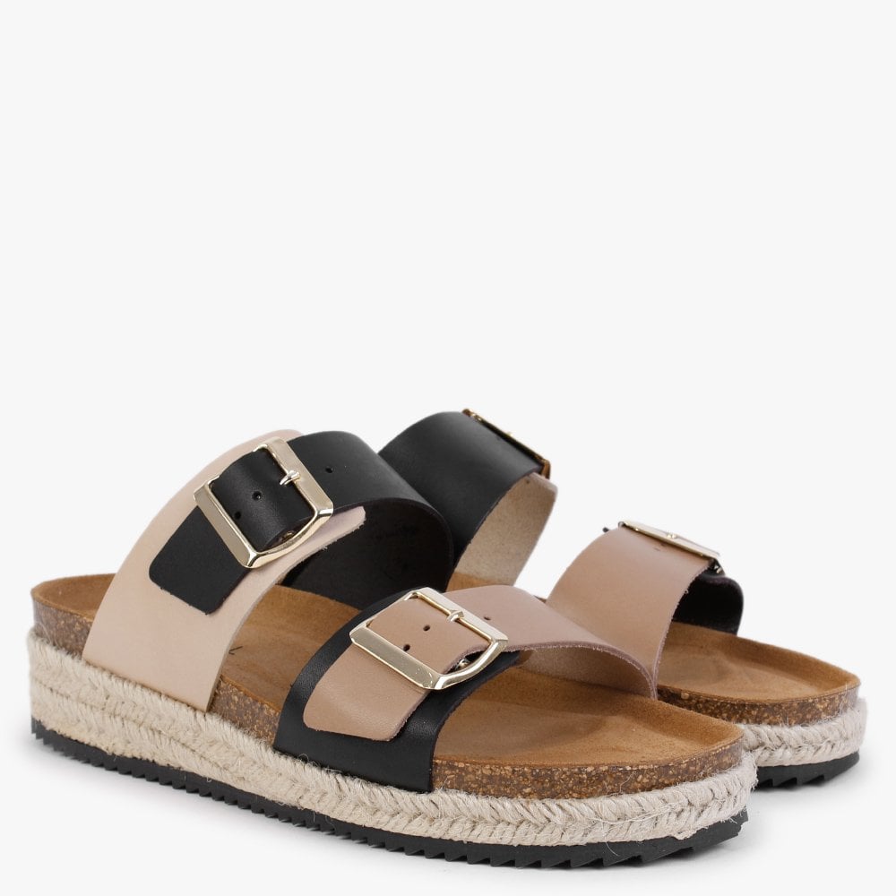 Irkan Multicoloured Leather Espadrille Mules