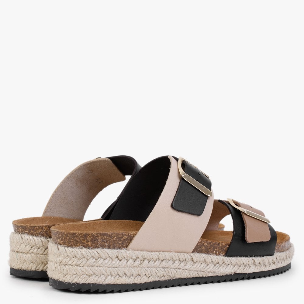 Irkan Multicoloured Leather Espadrille Mules