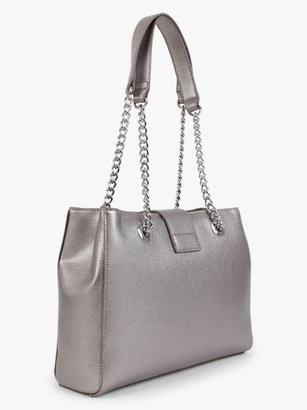 Divina Grigio Met Pebbled Tote Bag