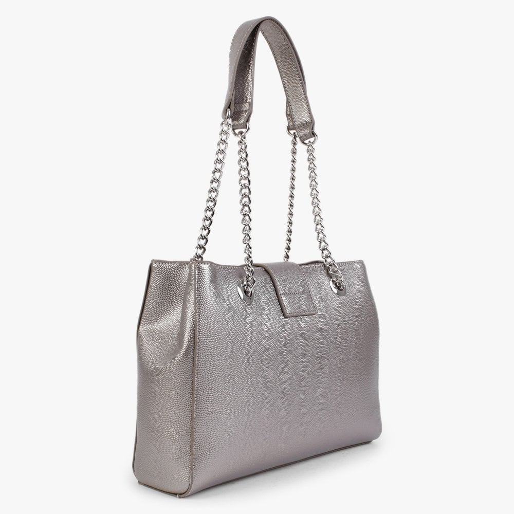 Divina Grigio Met Pebbled Tote Bag