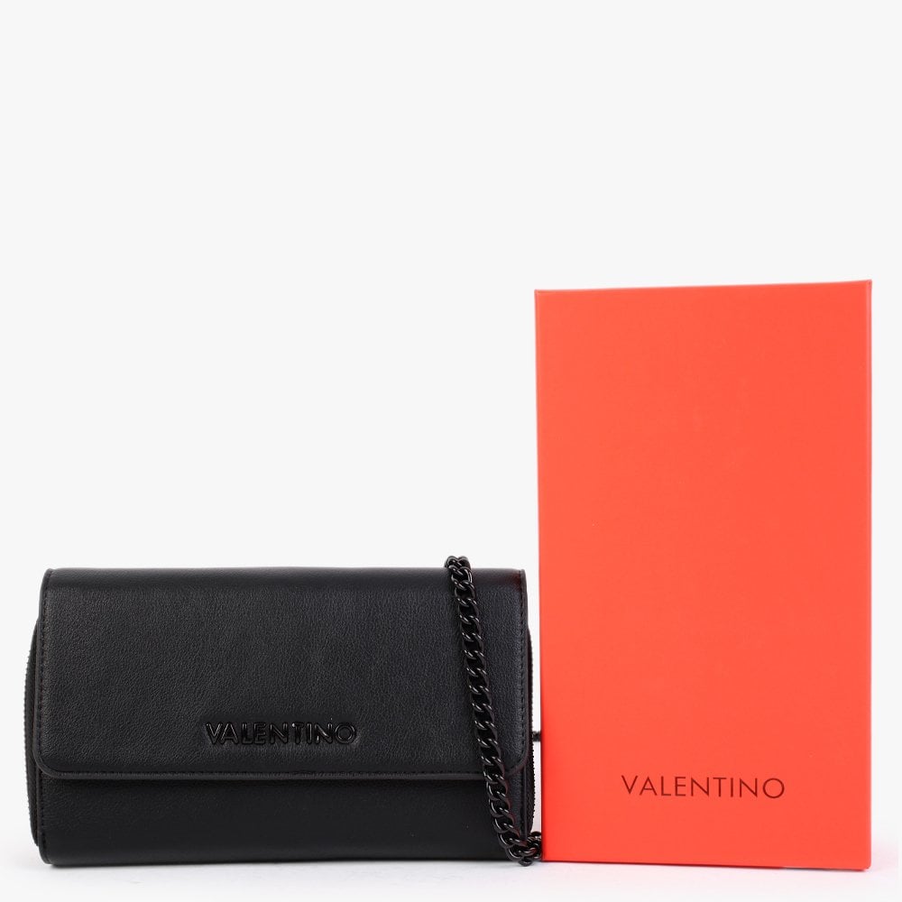 Cognac Black Wallet On A Chain