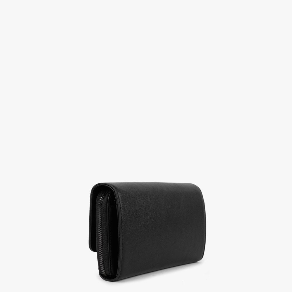 Cognac Black Wallet On A Chain