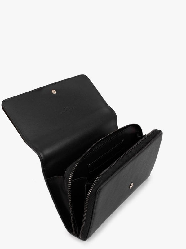 Cognac Black Wallet On A Chain