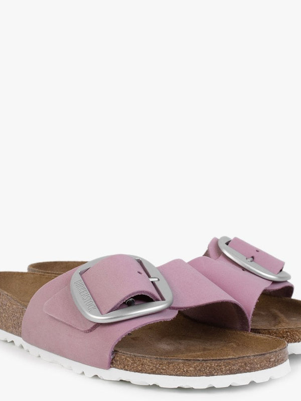 Madrid Big Buckle Orchid Nubuck Leather Mules