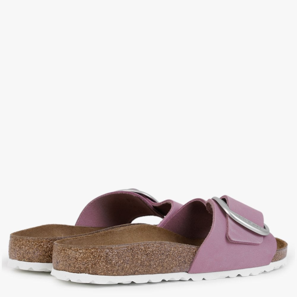 Madrid Big Buckle Orchid Nubuck Leather Mules