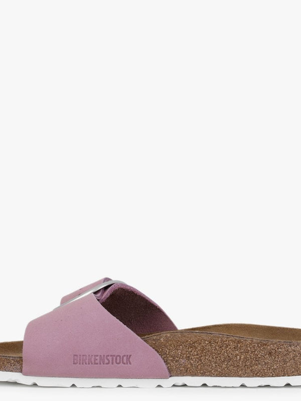 Madrid Big Buckle Orchid Nubuck Leather Mules