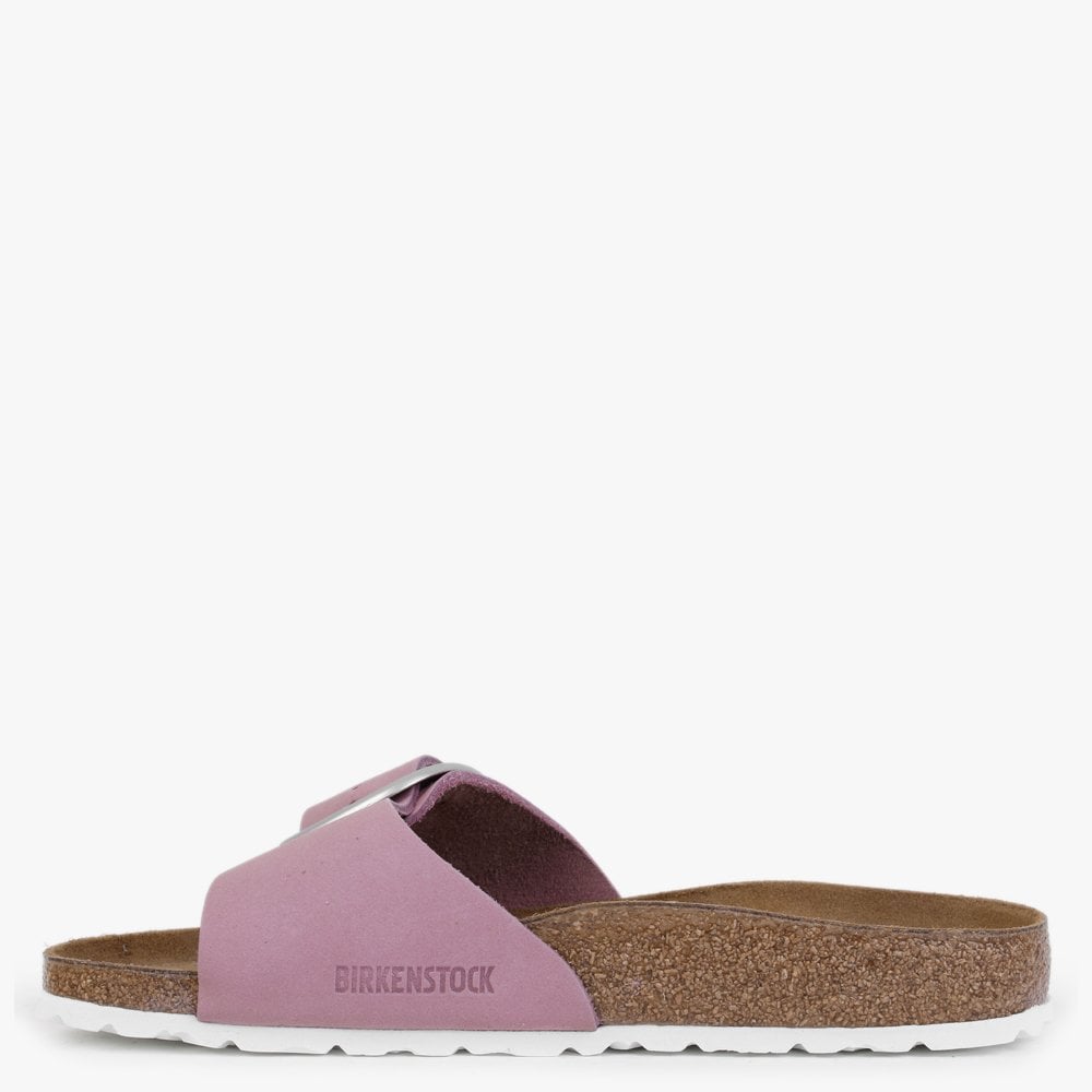 Madrid Big Buckle Orchid Nubuck Leather Mules