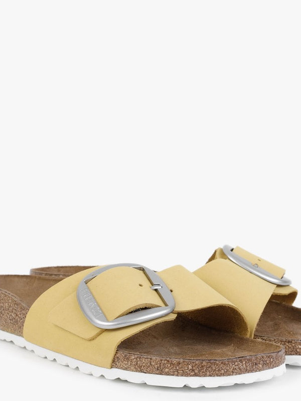 Madrid Big Buckle Popcorn Nubuck Leather Mules