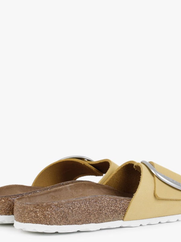 Madrid Big Buckle Popcorn Nubuck Leather Mules