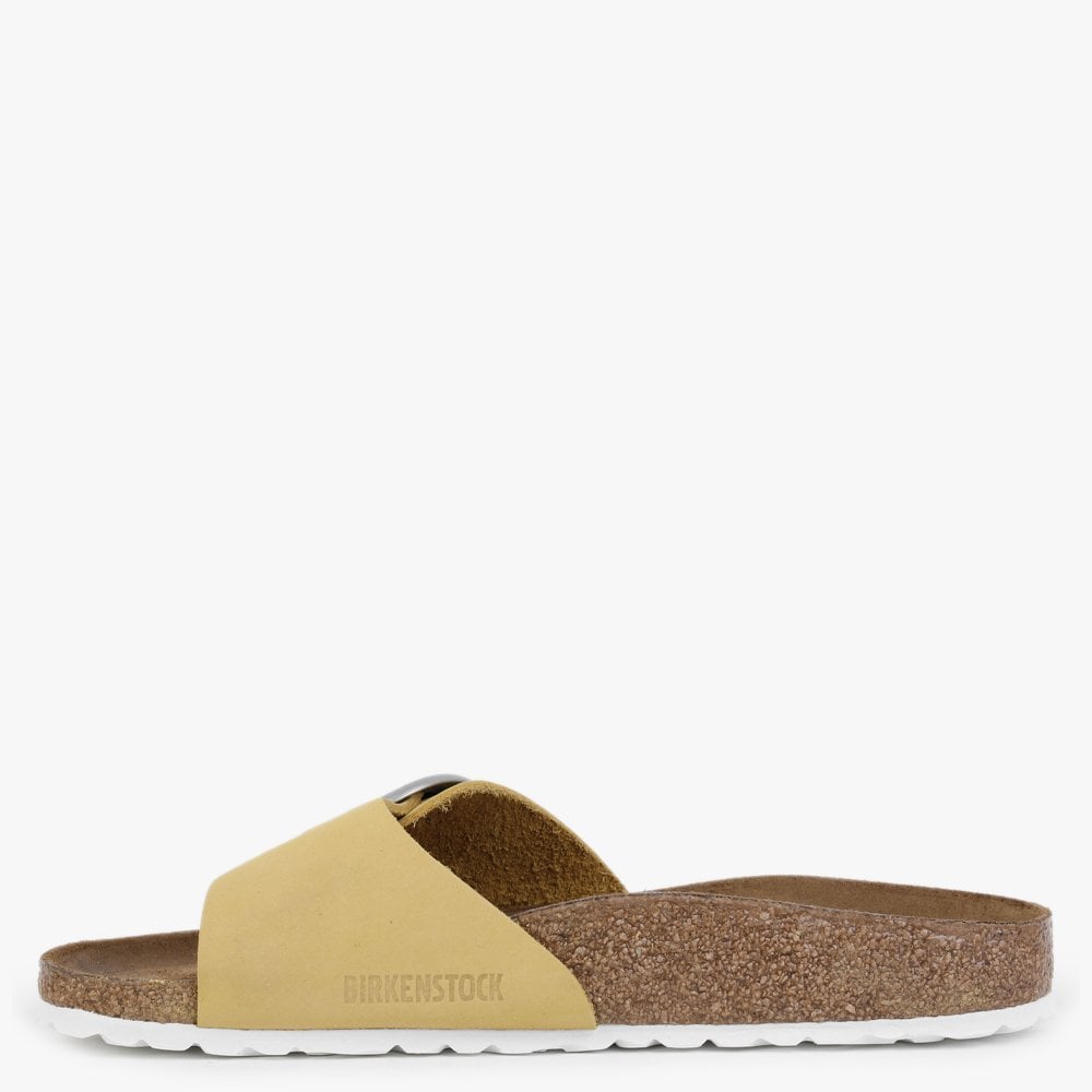 Madrid Big Buckle Popcorn Nubuck Leather Mules