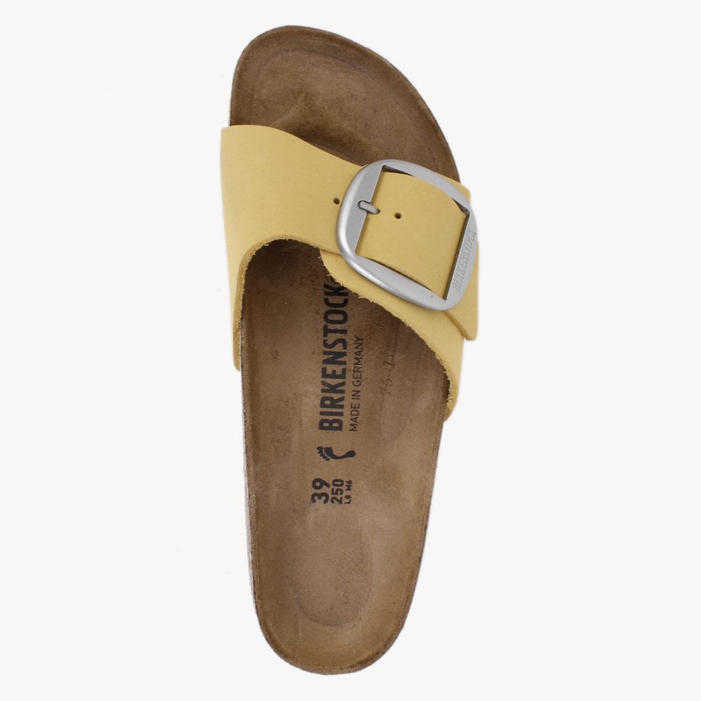 Madrid Big Buckle Popcorn Nubuck Leather Mules