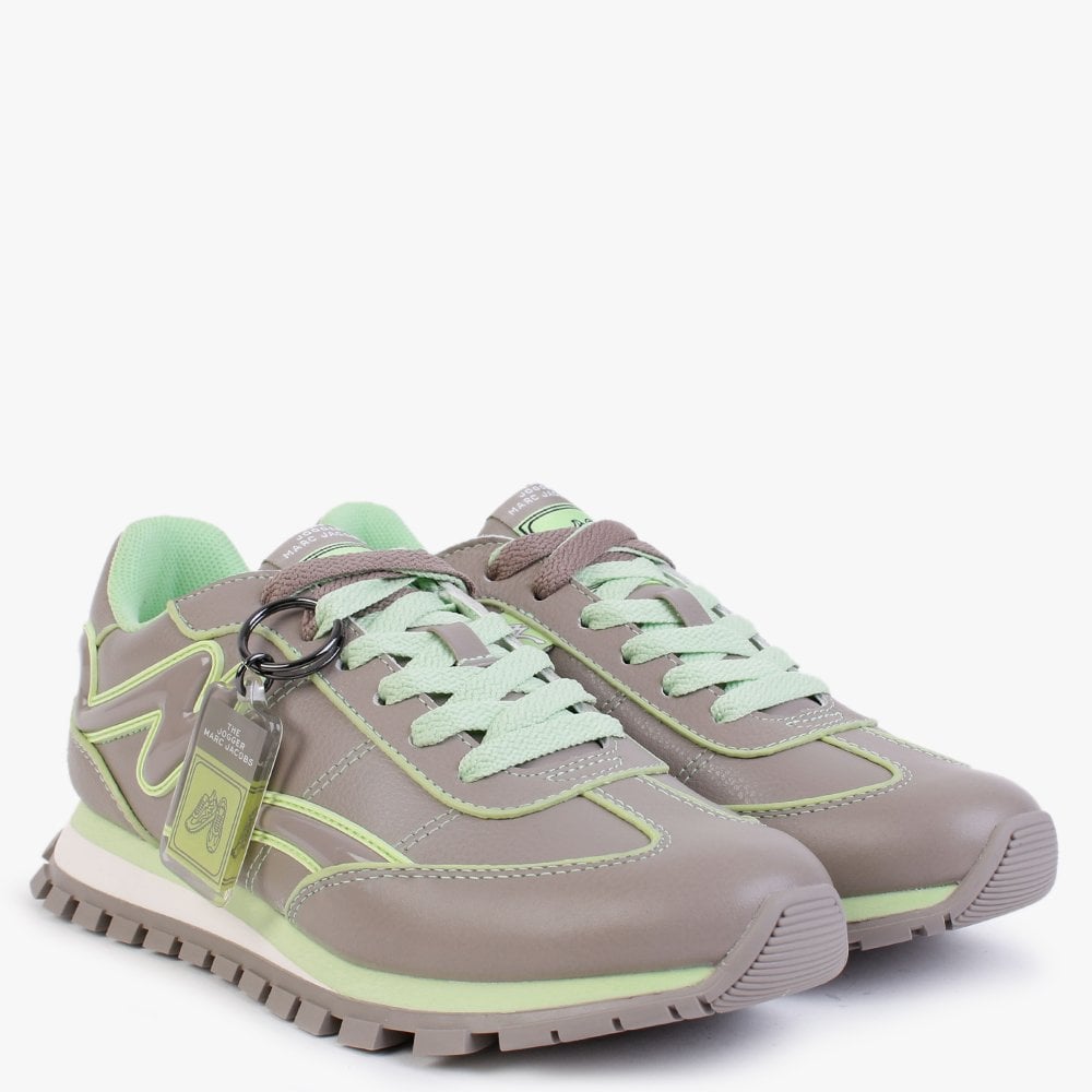 The Fluoro Jogger Leather Moon Rock Trainers
