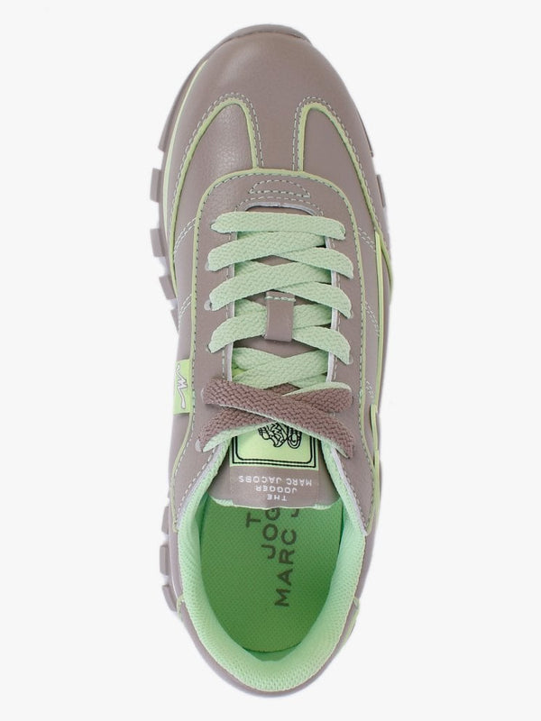 The Fluoro Jogger Leather Moon Rock Trainers